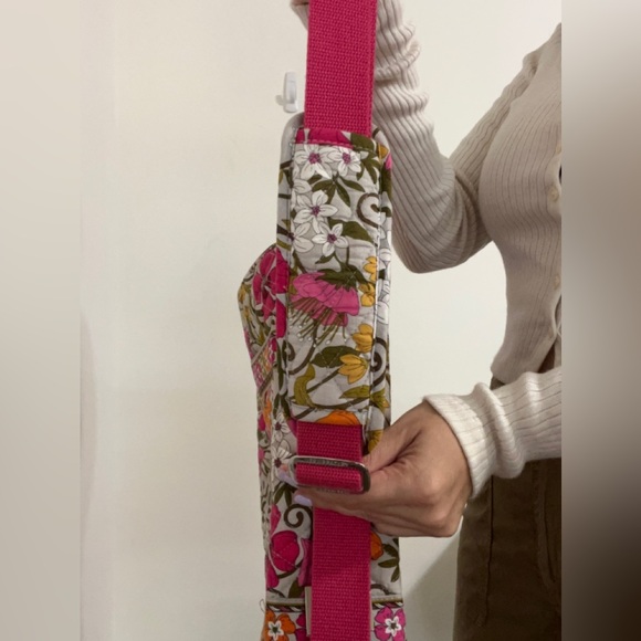 Vera Bradley Tea Garden Messenger/Laptop Bag Top Handle/Long Strap - Picture 7 of 10